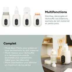 Chauffe biberon stérilisateur nomade nutrismart+ mineral beige