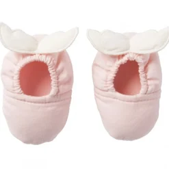 Chaussons ailes d'ange 0-6 mois blush et écru