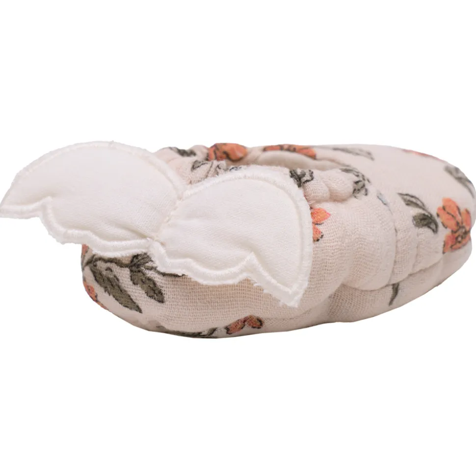 Chaussons ailes d'ange 0-6 mois imprimé fleurs