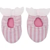 Chaussons ailes d'ange 0-6 mois rayé vieux rose