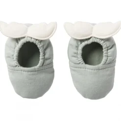 Chaussons ailes d'ange 0-6 mois vert de gris