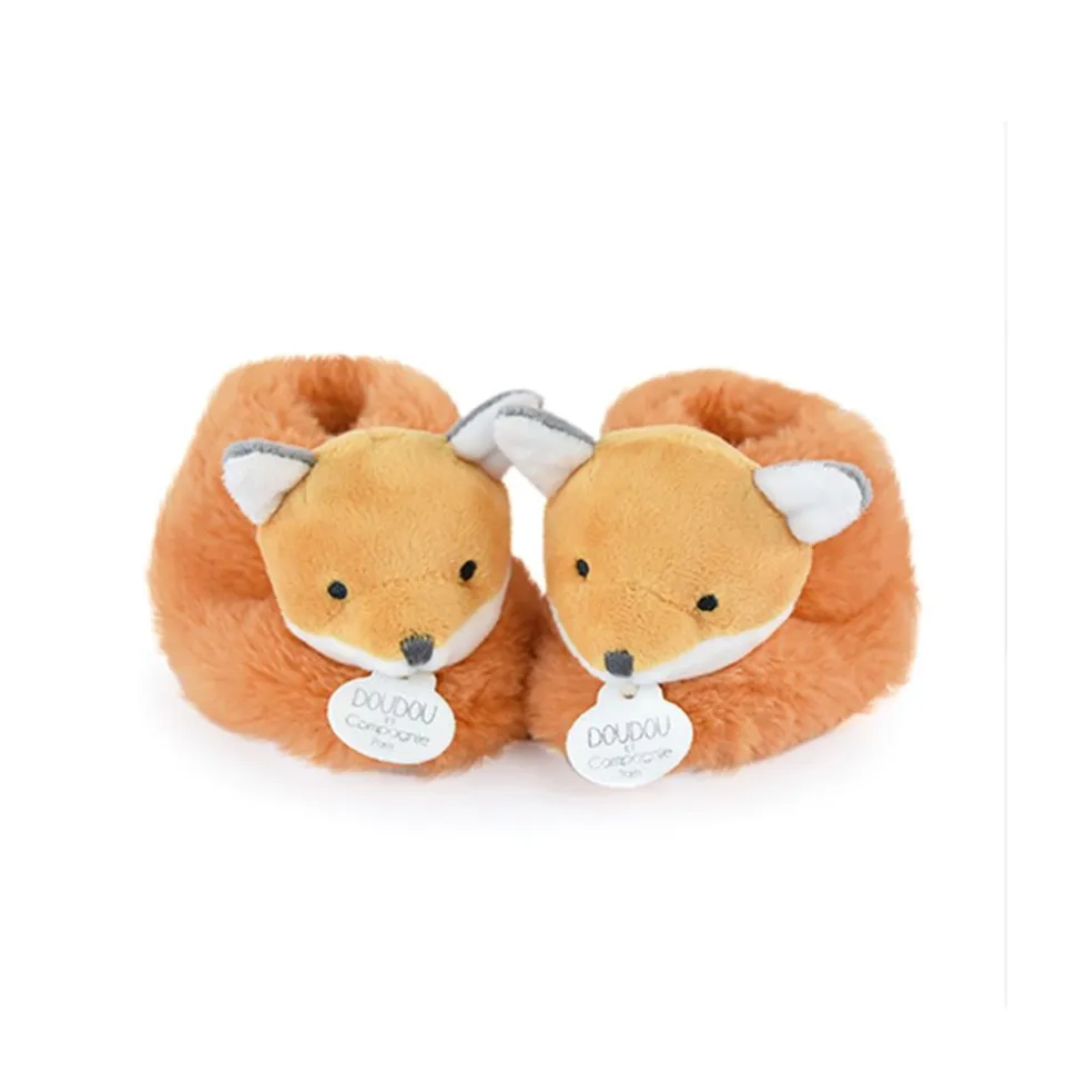 Chaussons avec hochet pour bébé unicef renard