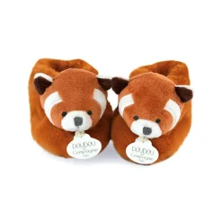 Chaussons avec hochet pour bébé unicef panda roux