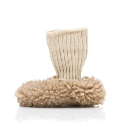 Chaussons en peau d'agneau gr. 17/18 beige