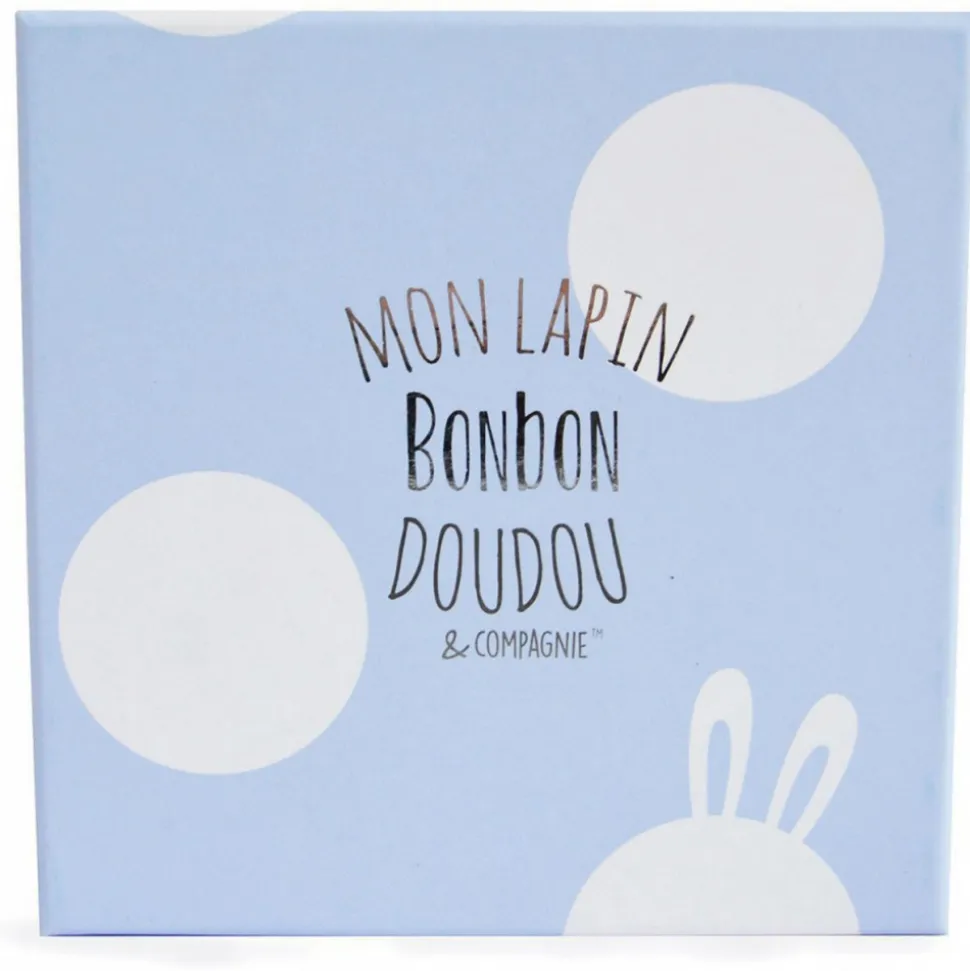 Chaussons 0-6 mois lapin bonbon bleu