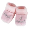 Chaussons papi d'amour rose
