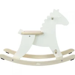 Cheval à bascule hudada ivoire + arceau