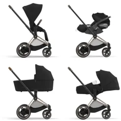 Châssis de poussette électrique e-priam 2 rose gold