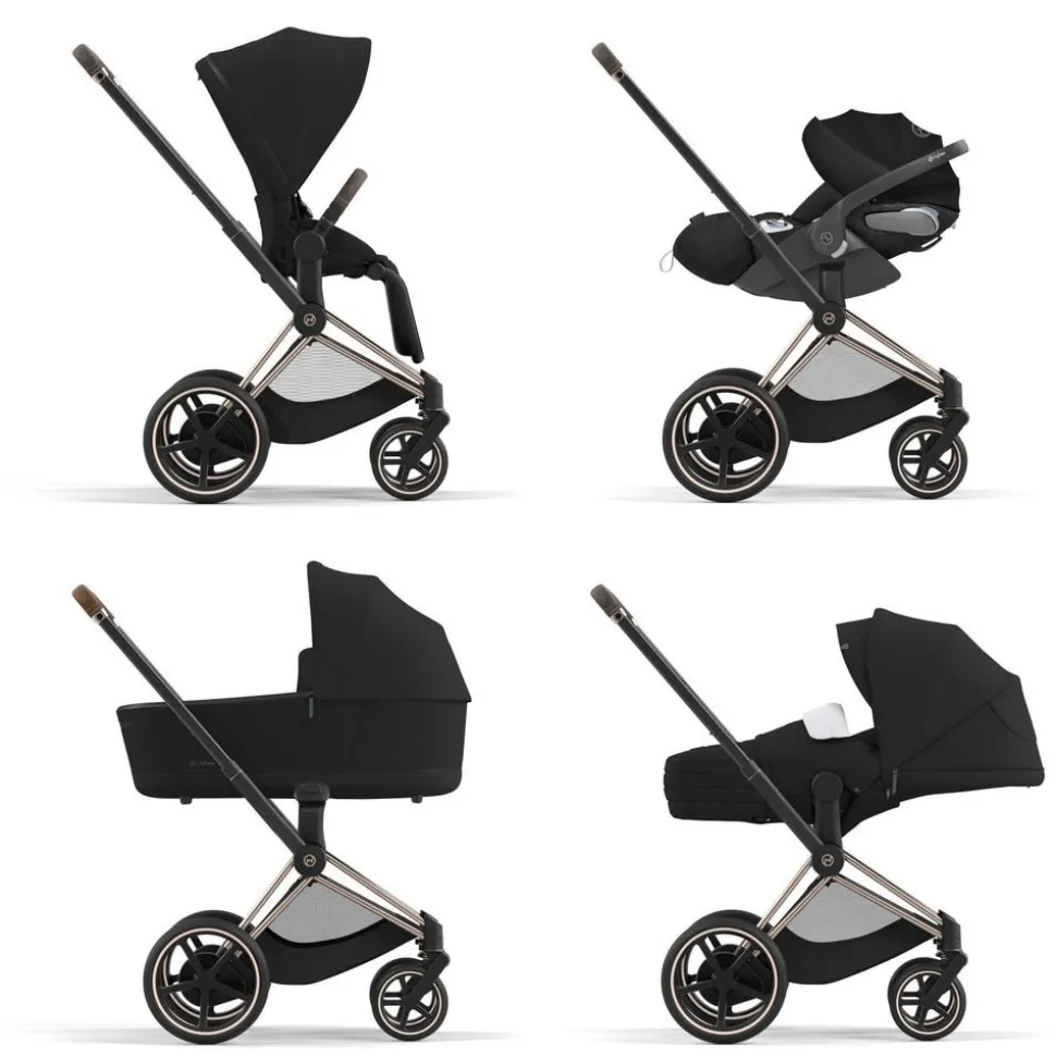 Châssis de poussette électrique e-priam 2 rose gold