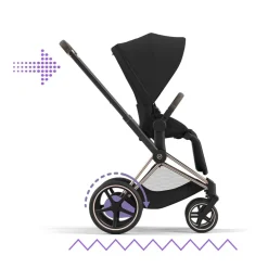 Châssis de poussette électrique e-priam 2 rose gold
