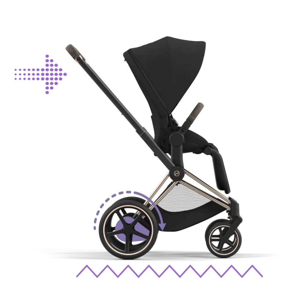 Châssis de poussette électrique e-priam 2 rose gold