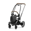 Châssis de poussette électrique e-priam 2 chrome brown