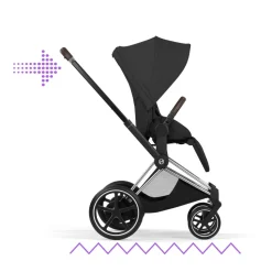 Châssis poussette électrique e-priam 3 chrome