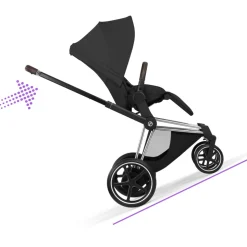 Châssis poussette électrique e-priam 3 chrome