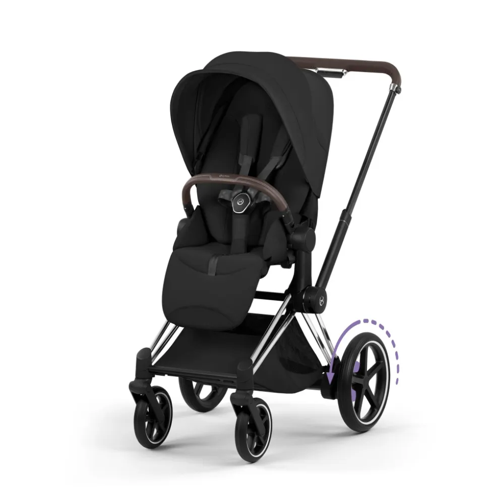 Châssis poussette électrique e-priam 3 chrome