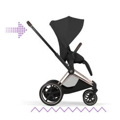 Châssis poussette électrique e-priam 3 rosegold