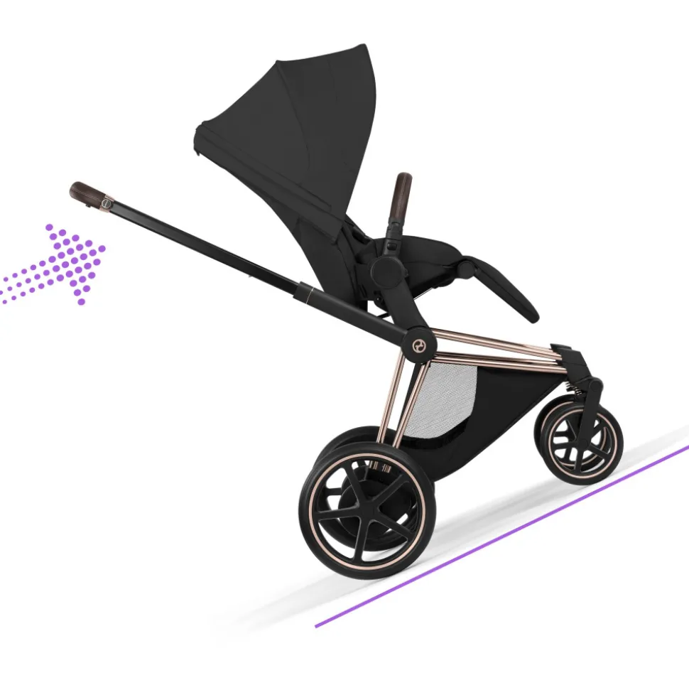 Châssis poussette électrique e-priam 3 rosegold