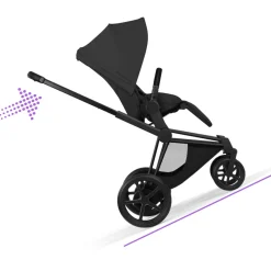 Châssis poussette électrique e-priam 3 matt black