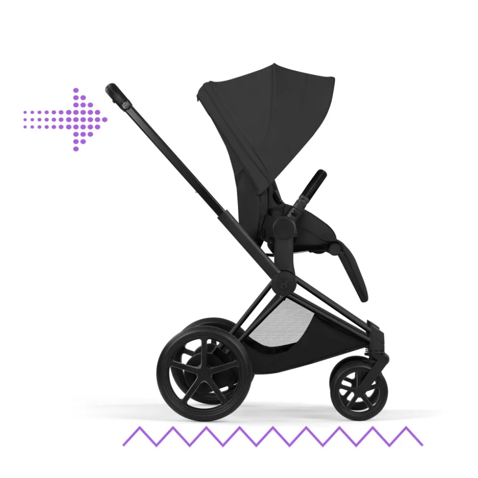 Châssis poussette électrique e-priam 3 matt black