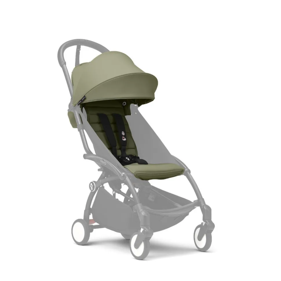 Châssis yoyo 3 connect blanc avec assise pack 6+ olive