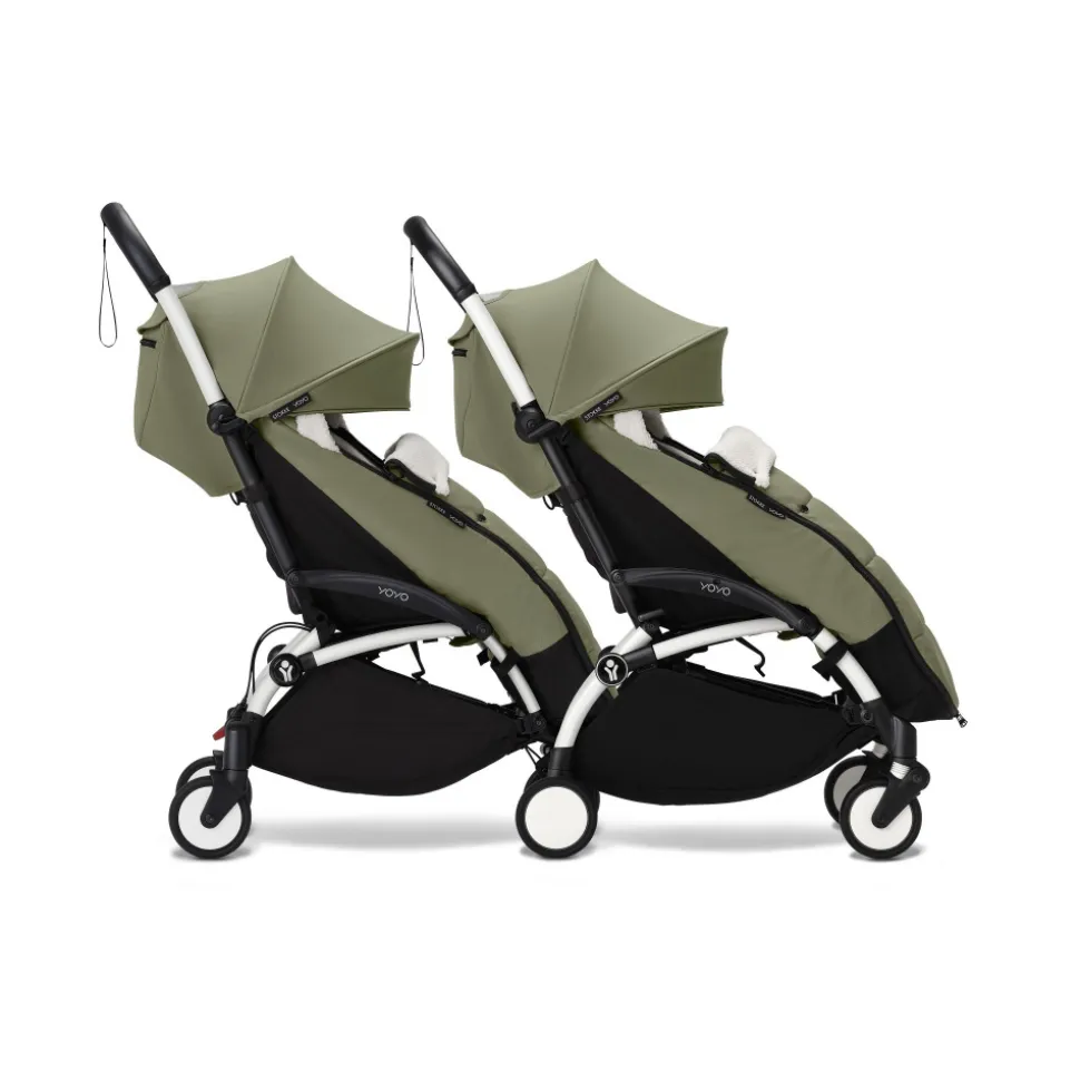 Châssis yoyo 3 connect blanc avec assise pack 6+ olive