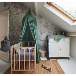 Ciel de lit vintage 245 cm ash green