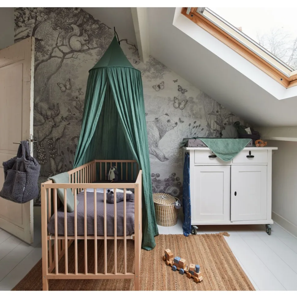 Ciel de lit vintage 245 cm ash green