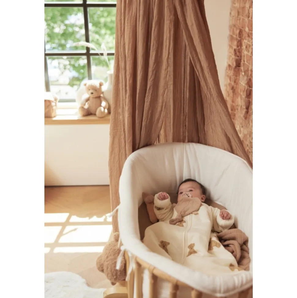 Ciel de lit vintage 155 cm biscuit