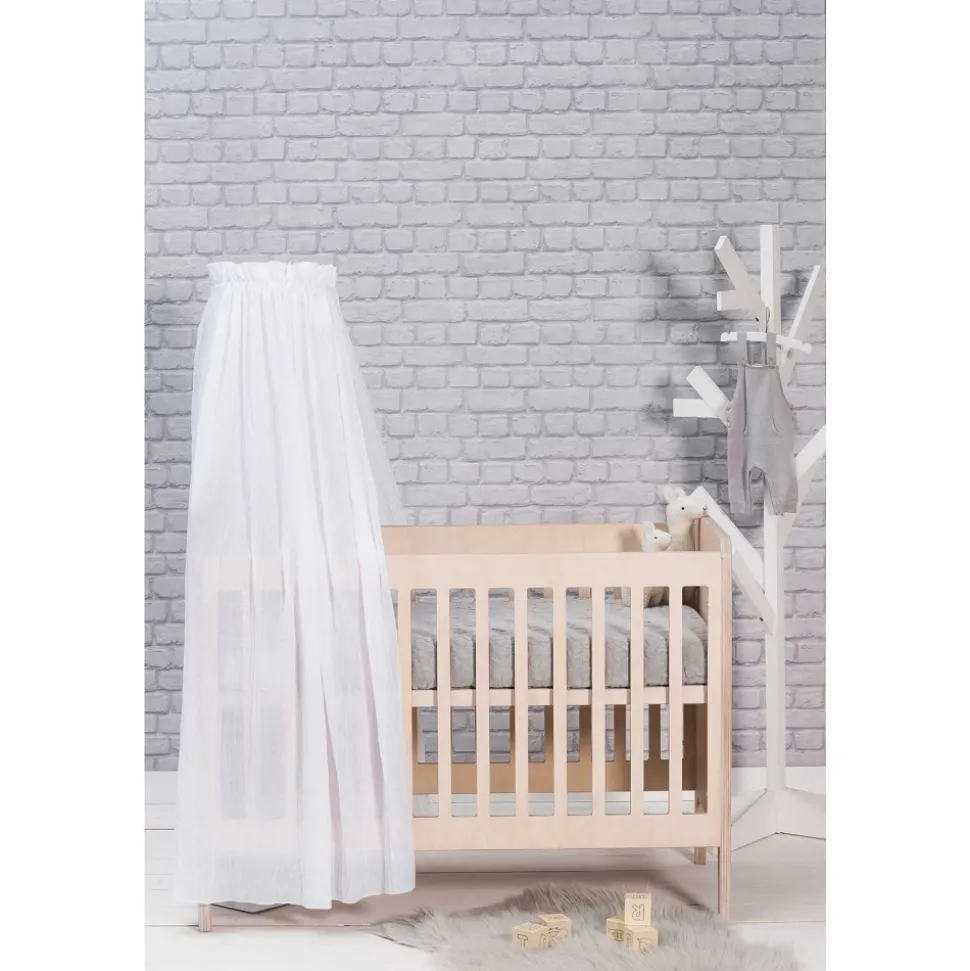 Ciel de lit vintage 155 cm blanc