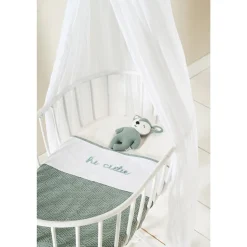 Ciel de lit vintage 155 cm blanc