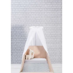 Ciel de lit vintage 155 cm blanc