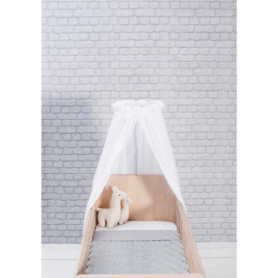 Ciel de lit vintage 155 cm blanc