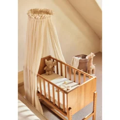 Ciel de lit vintage 155 cm cosy check sand
