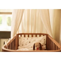 Ciel de lit vintage 245 cm cosy check sand