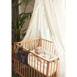Ciel de lit vintage 245 cm ruffle ivoire