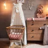 Ciel de lit vintage 155 cm ruffle ivoire