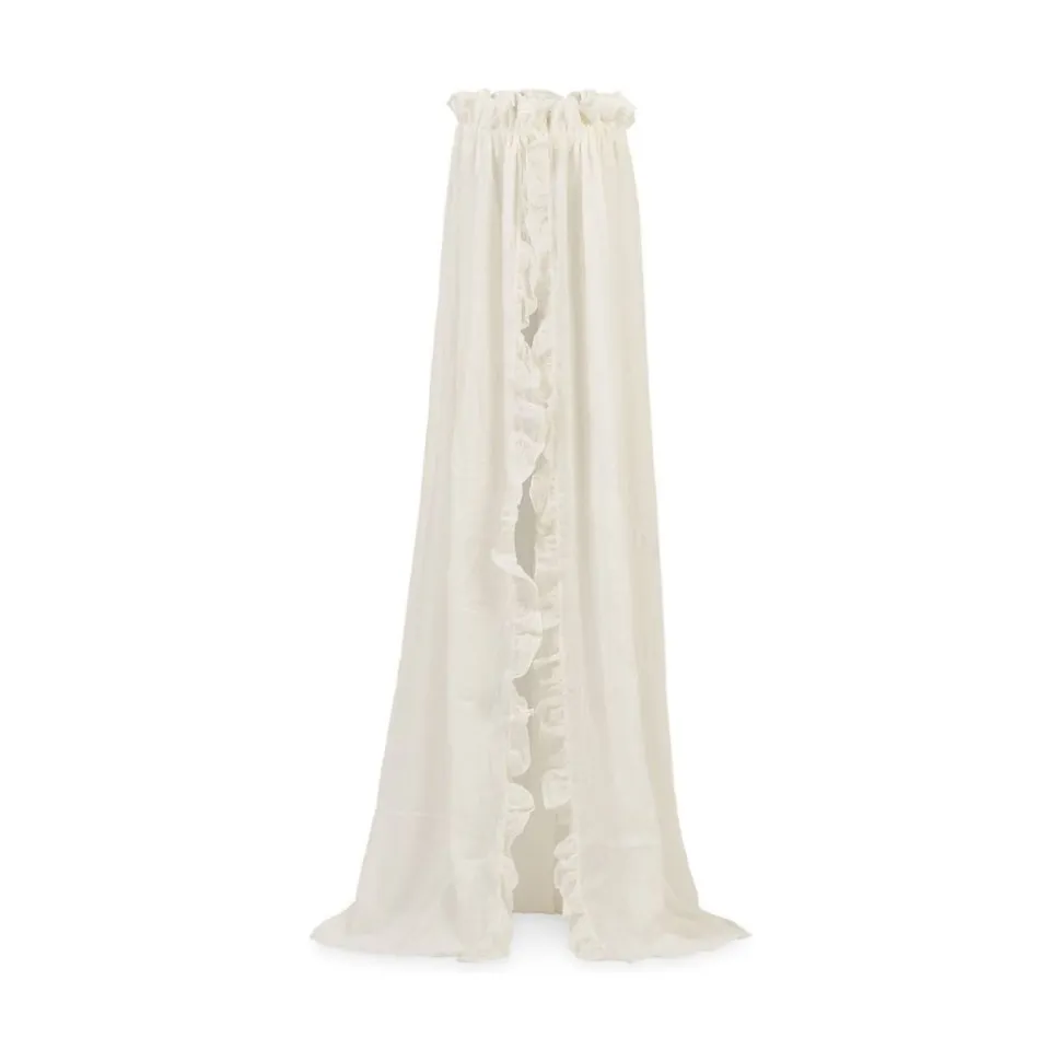 Ciel de lit vintage 155 cm ruffle ivoire