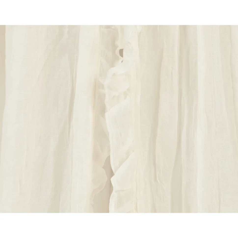 Ciel de lit vintage 155 cm ruffle ivoire