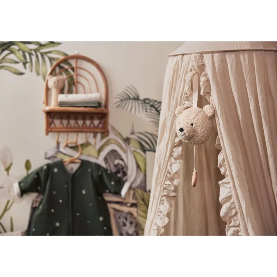 Ciel de lit vintage 245 cm ruffle nougat