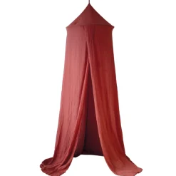Ciel de lit à volant 260 cm - terracotta