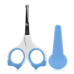 Ciseaux bébé avec capuchon bleu