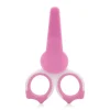 Ciseaux bébé avec capuchon rose