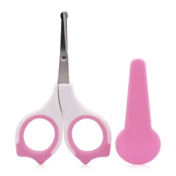Ciseaux bébé avec capuchon rose