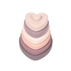 Coeurs à empiler silicone rose