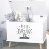 Coffre à jouets petit bazar blanc