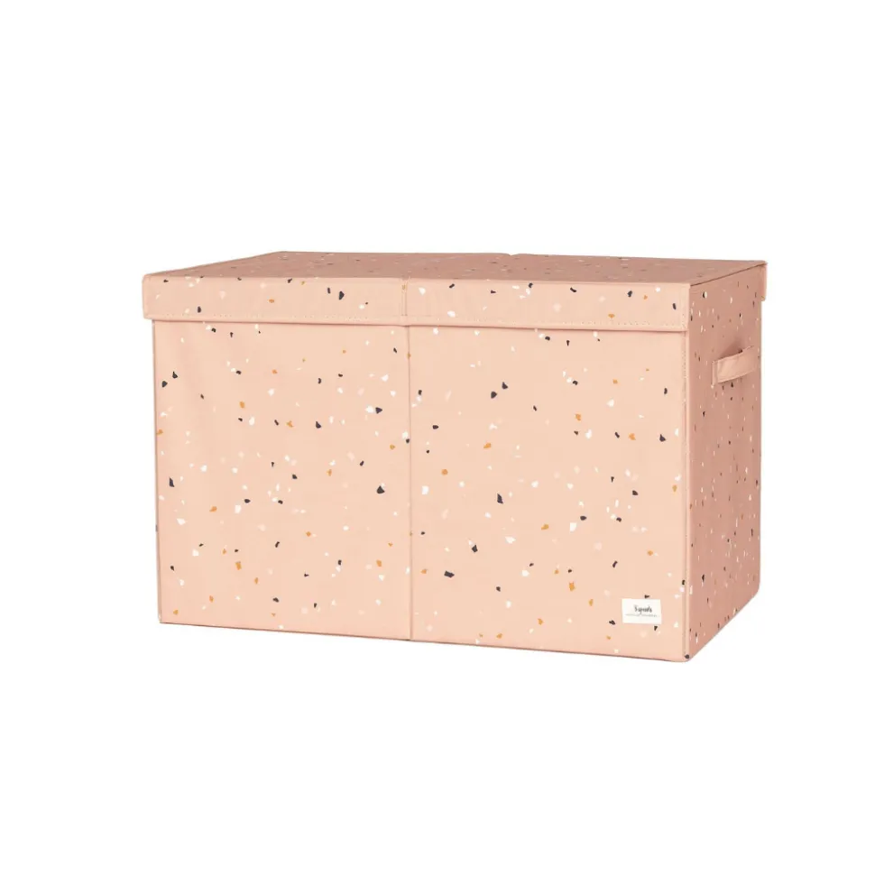 Coffre à jouets terrazzo argile