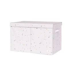 Coffre à jouets terrazzo gris clair