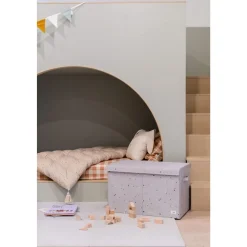Coffre à jouets terrazzo vert