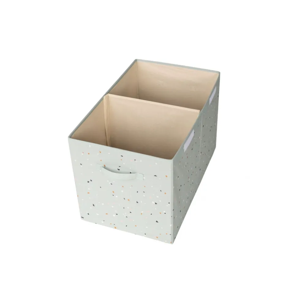 Coffre à jouets terrazzo vert