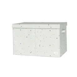 Coffre à jouets terrazzo vert